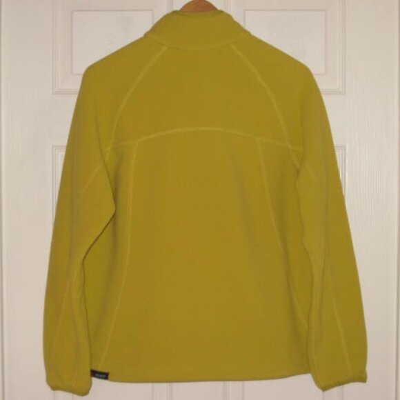 NWT Lands' End Polartec Aircore 200 Fleece Jacket LP Yellow Gold Full Zip Petite - Picture 9 of 14